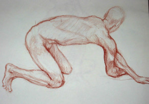 man-knees